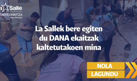 Zarauzko La Salle DANA ekaitza jasan duten kaltetuekin